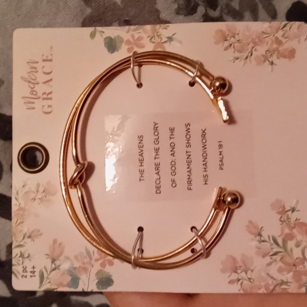 Rose Gold 2pc Modern Grace Bracelet